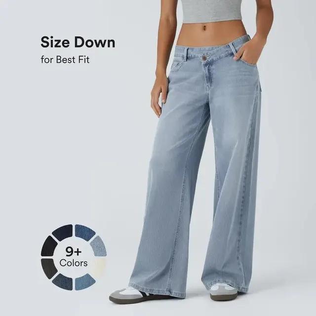 Jean large taille basse