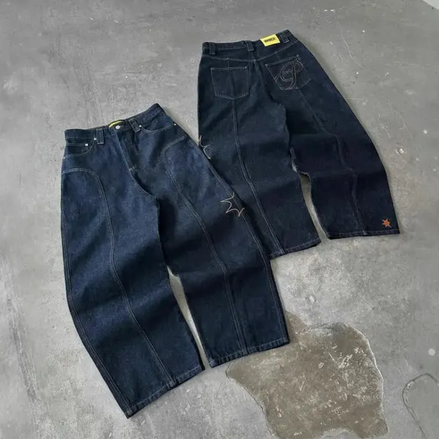 Jean baggy brodé Y2K