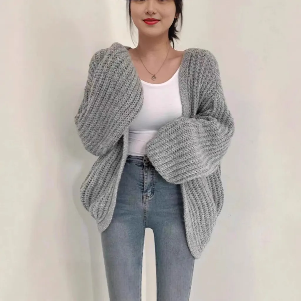 Cardigan en grosse maille