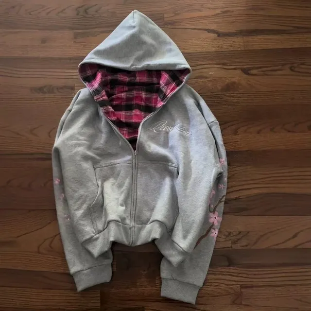 Hoodie zippé fleurs de cerisier