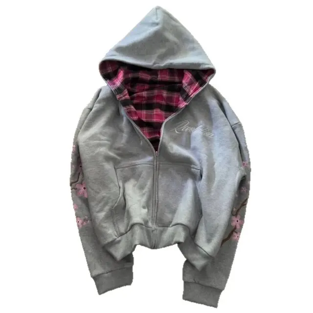 Hoodie zippé fleurs de cerisier