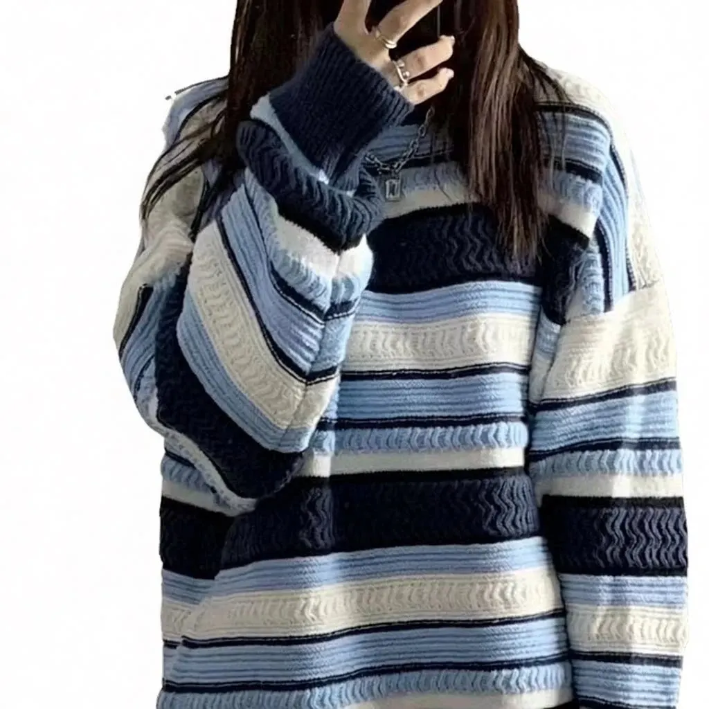 Pull rayé en maille