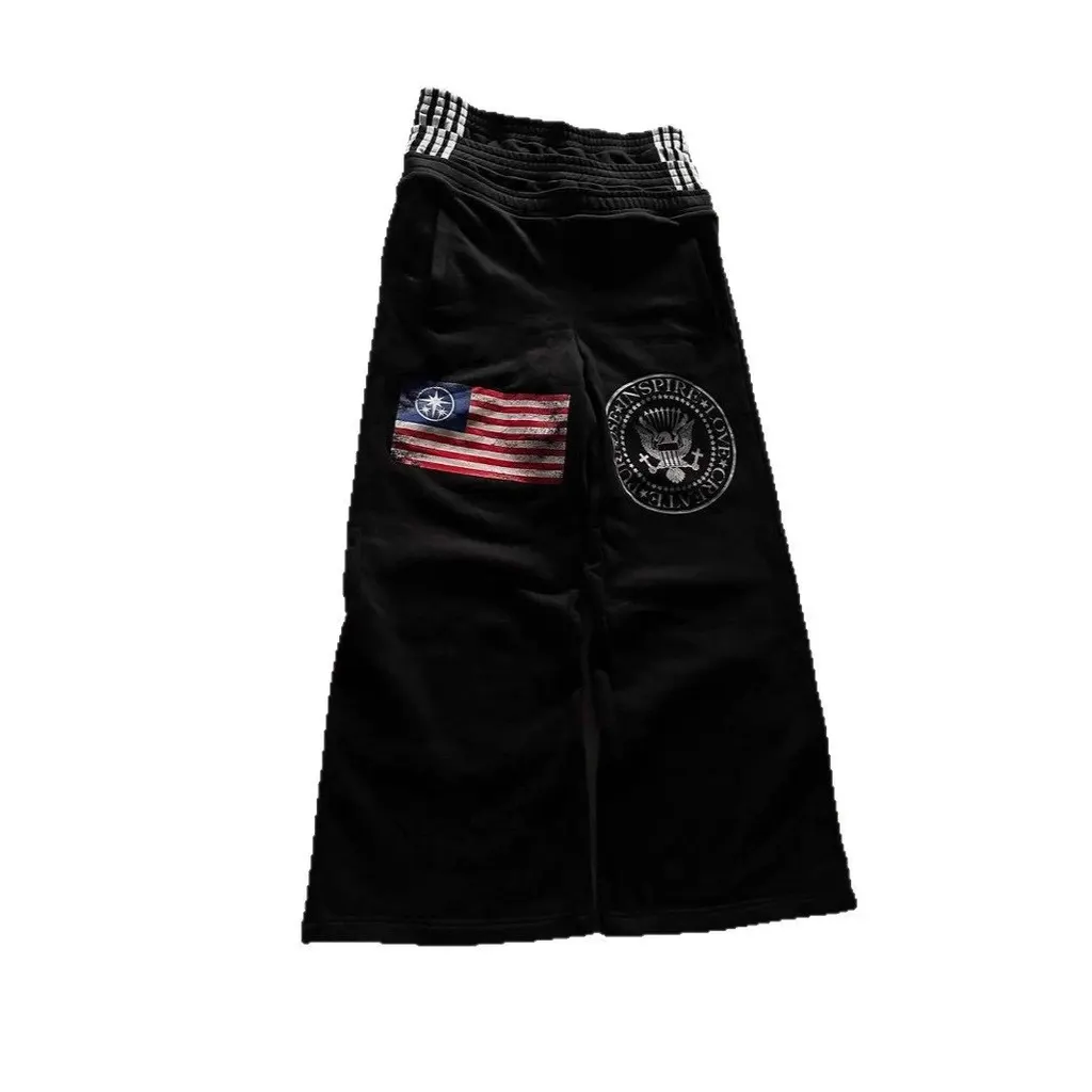 Pantalon large double taille