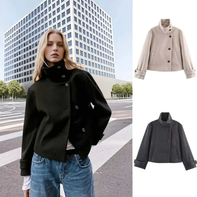 Veste courte col montant