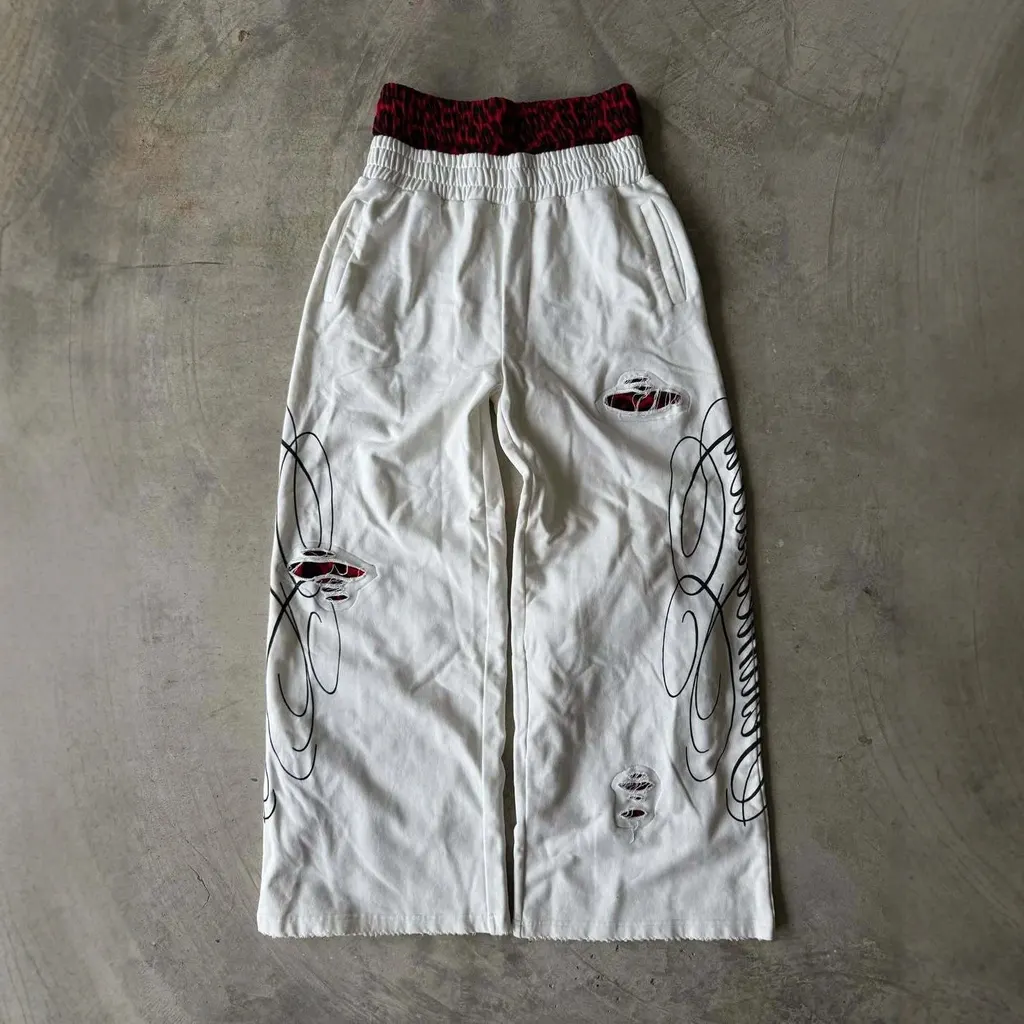 Pantalon large double ceinture