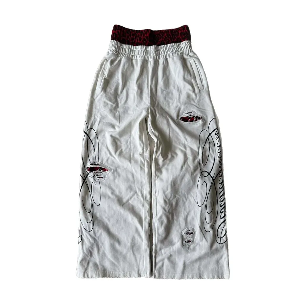 Pantalon large double ceinture