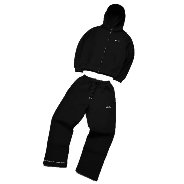 Ensemble jogging hoodie brodé