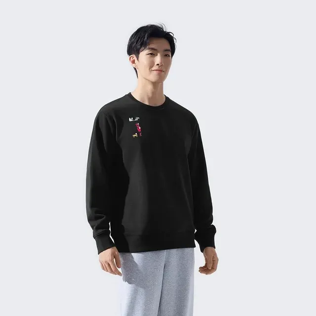 Sweat col rond brodé