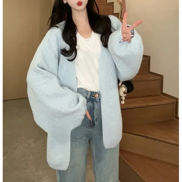 Cardigan oversize en maille