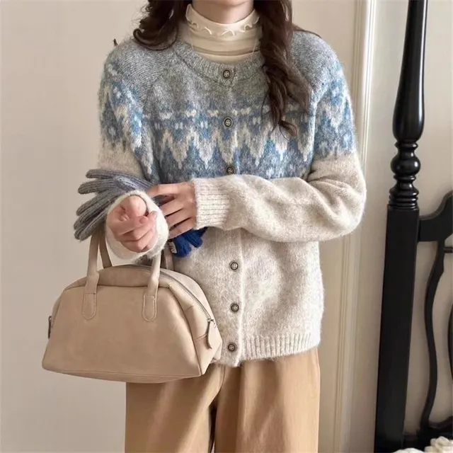 Cardigan jacquard Fair Isle