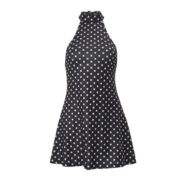 Robe dos nu à pois