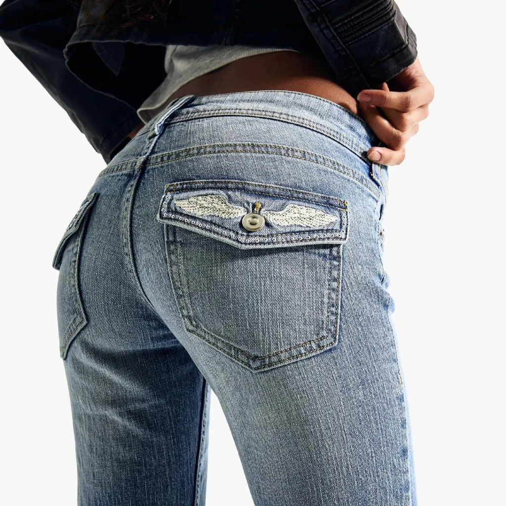 Jean flare taille basse