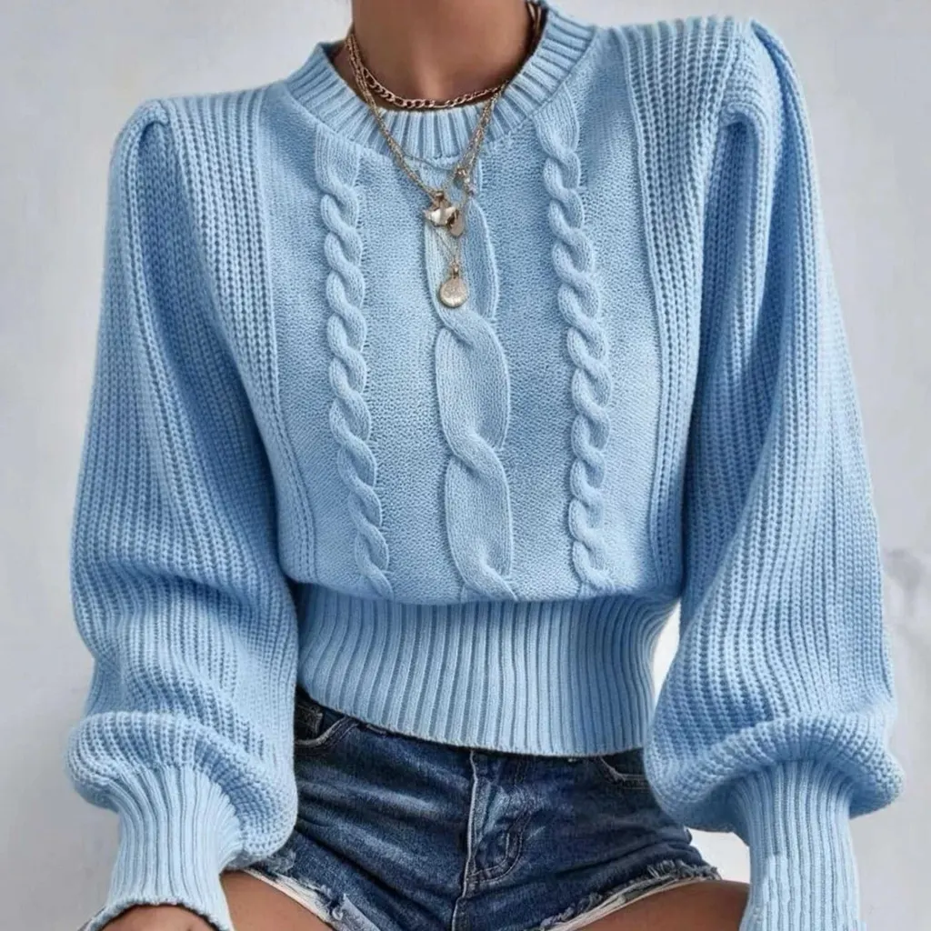 Pull torsadé manches ballon