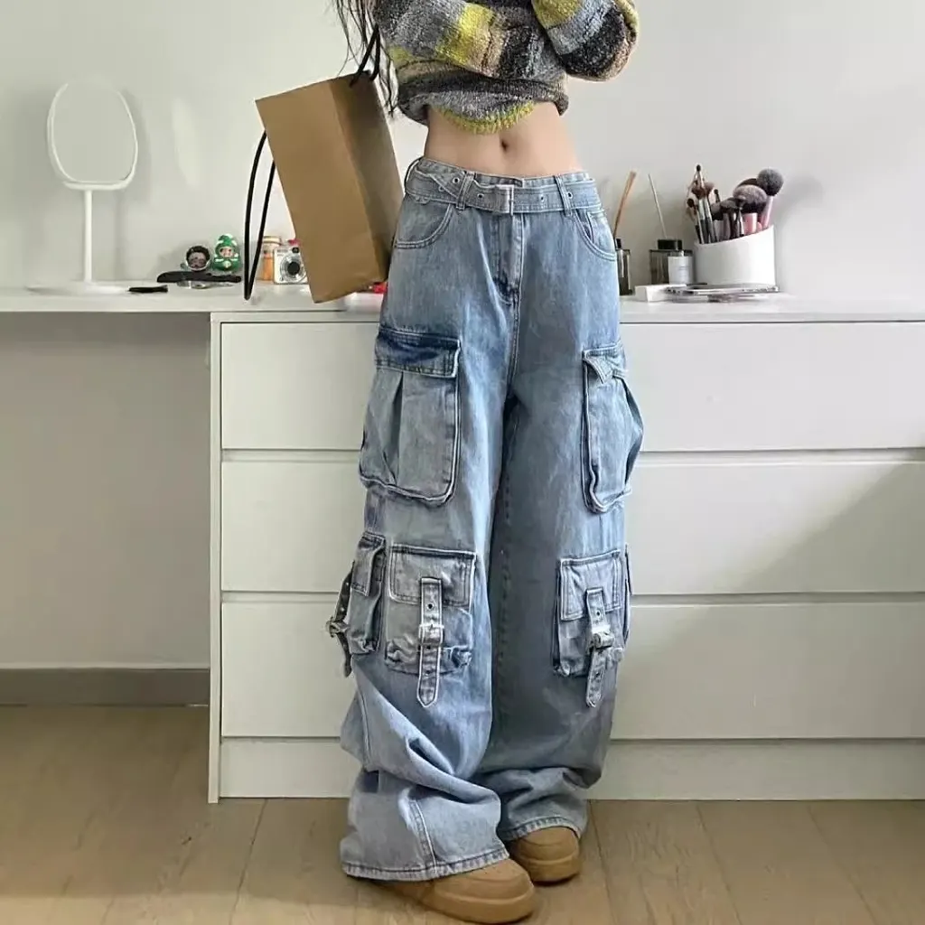 Jean cargo multi-poches