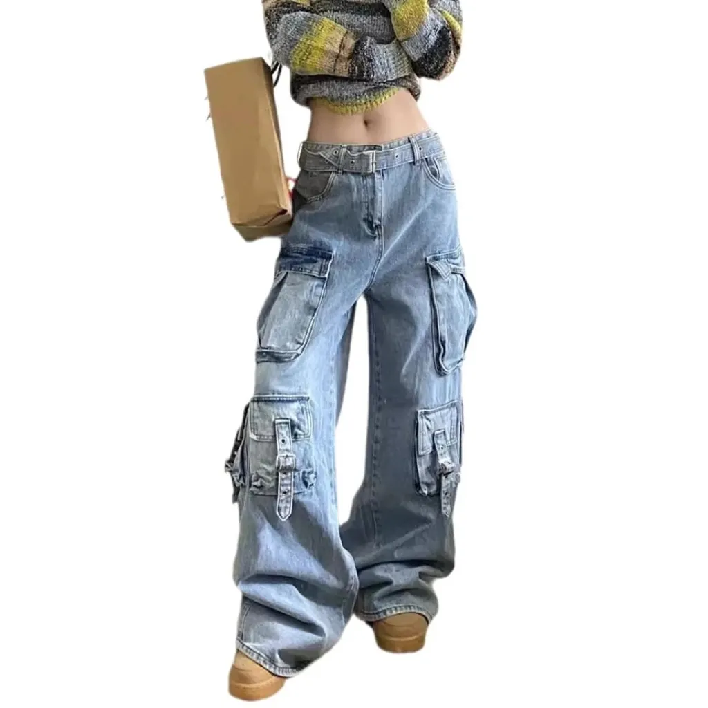 Jean cargo multi-poches