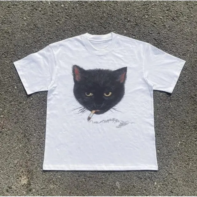 T-shirt chat fumeur