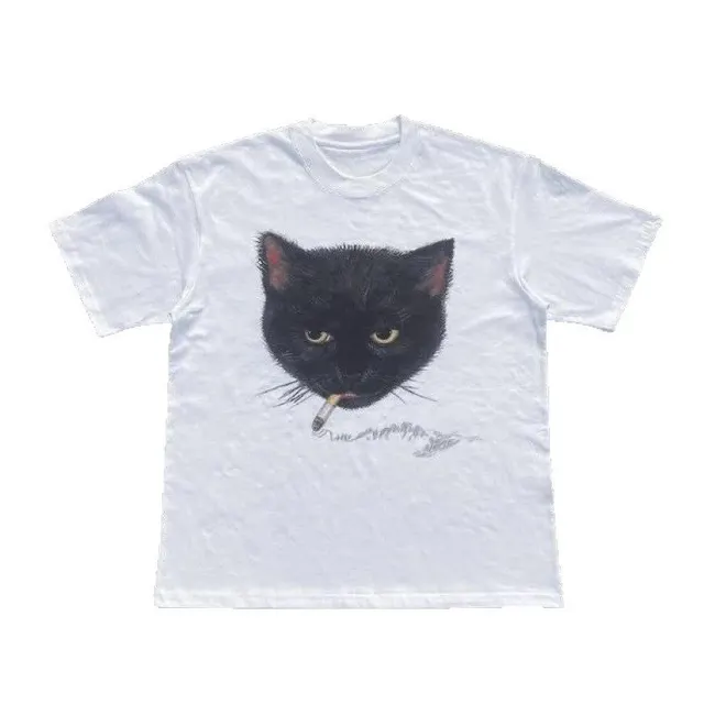 T-shirt chat fumeur