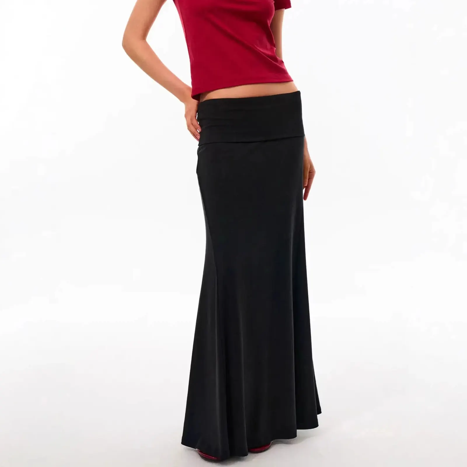 Jupe longue sirène taille basse