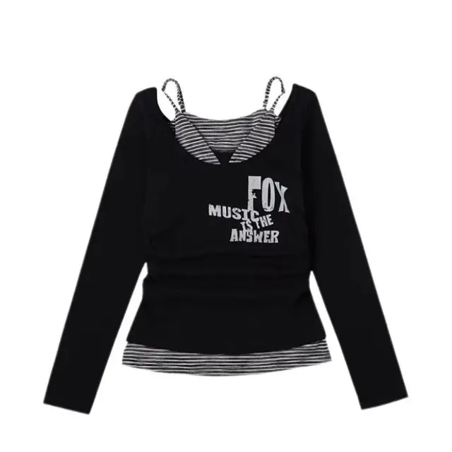 Top y2k faux deux-pièces