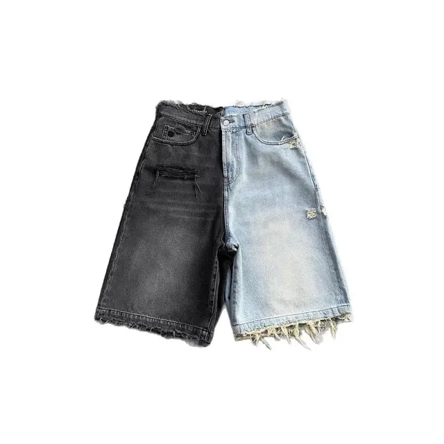 Short en jean effiloché