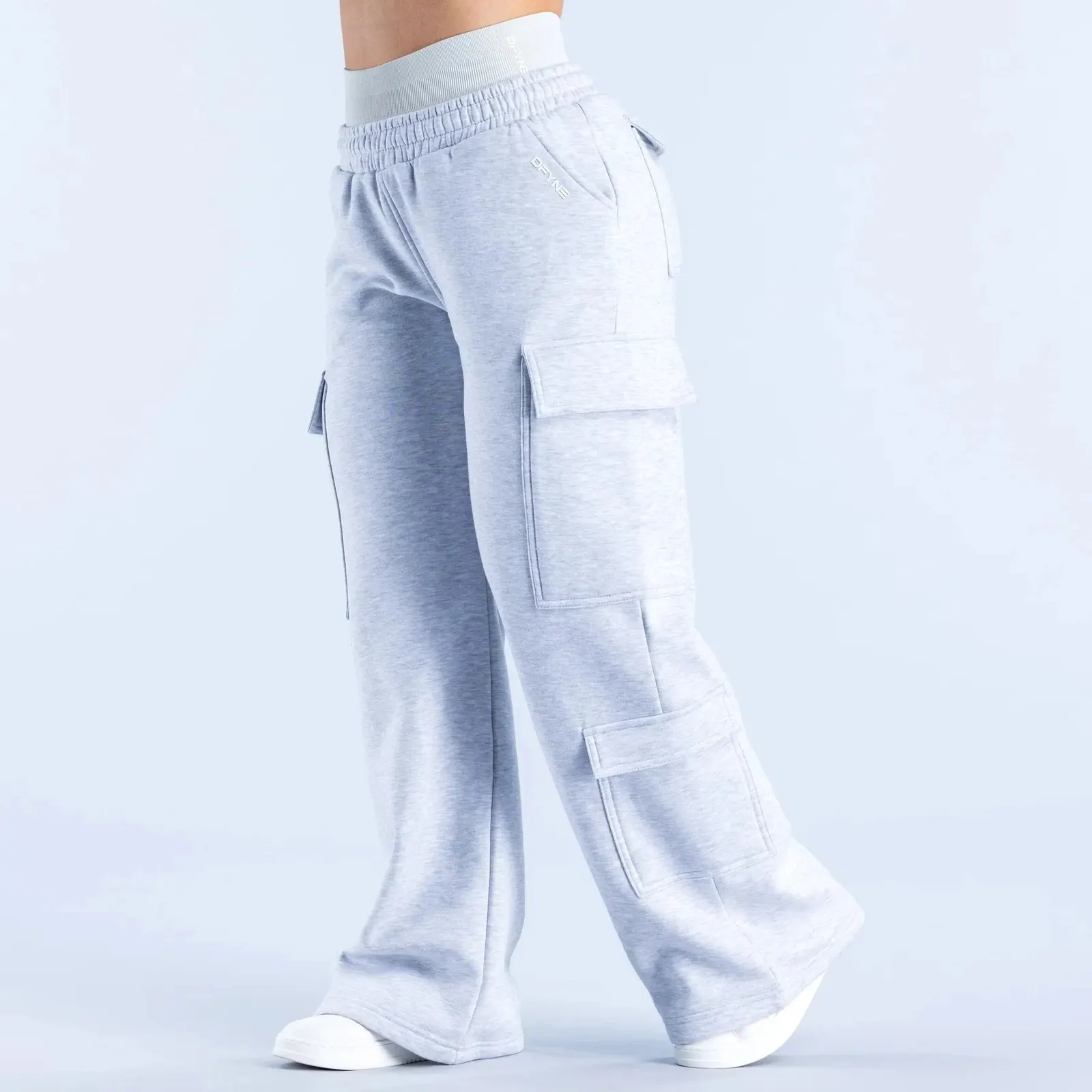 Pantalon cargo large molletonné