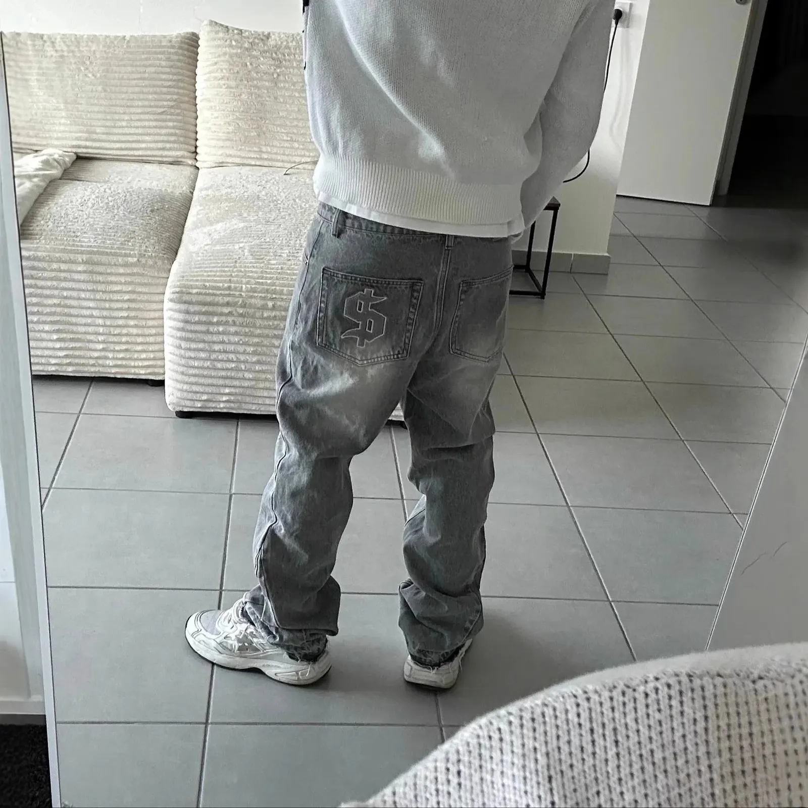 Jean flare délavé
