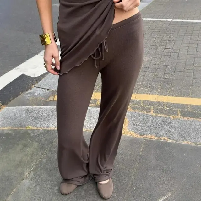Pantalon large en maille