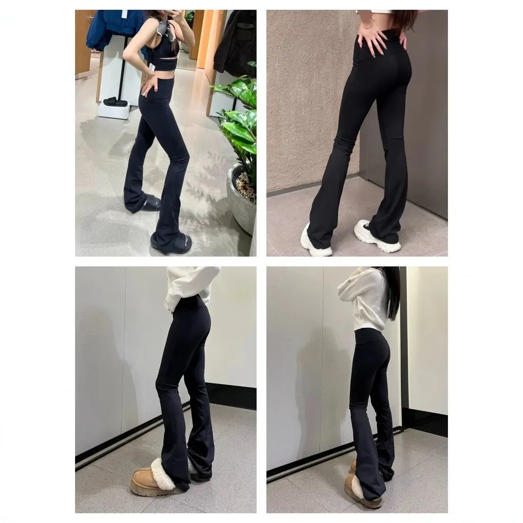 Legging yoga évasé taille haute