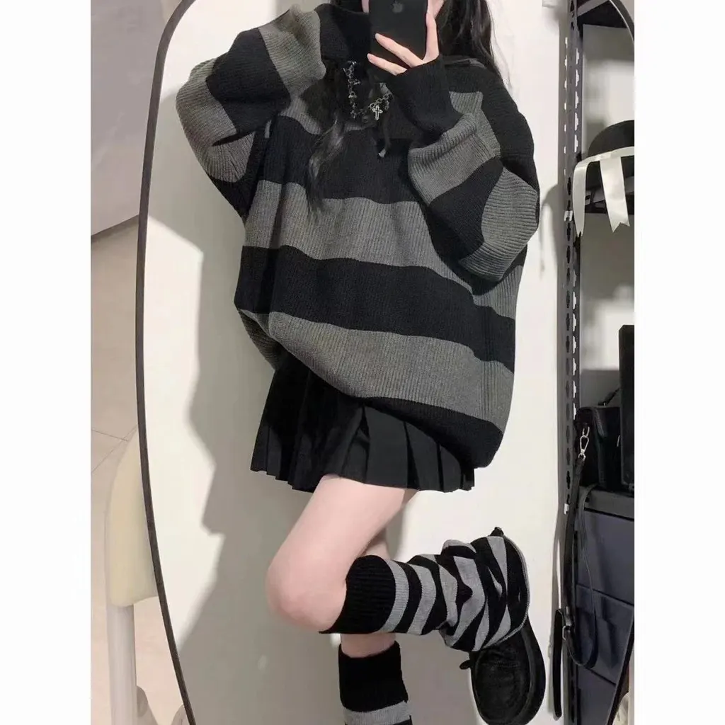 Pull rayé oversize