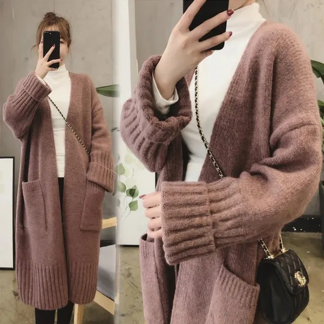 Cardigan long en maille