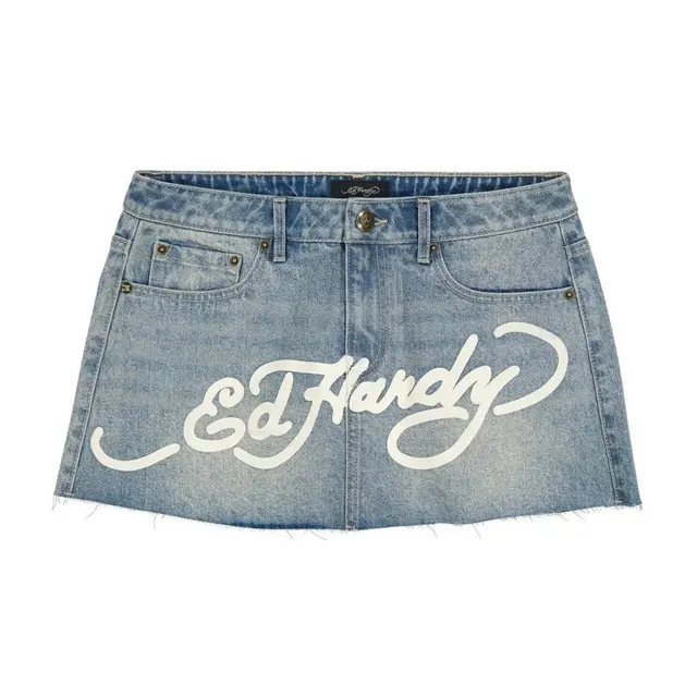 Mini-jupe en denim Ed Hardy