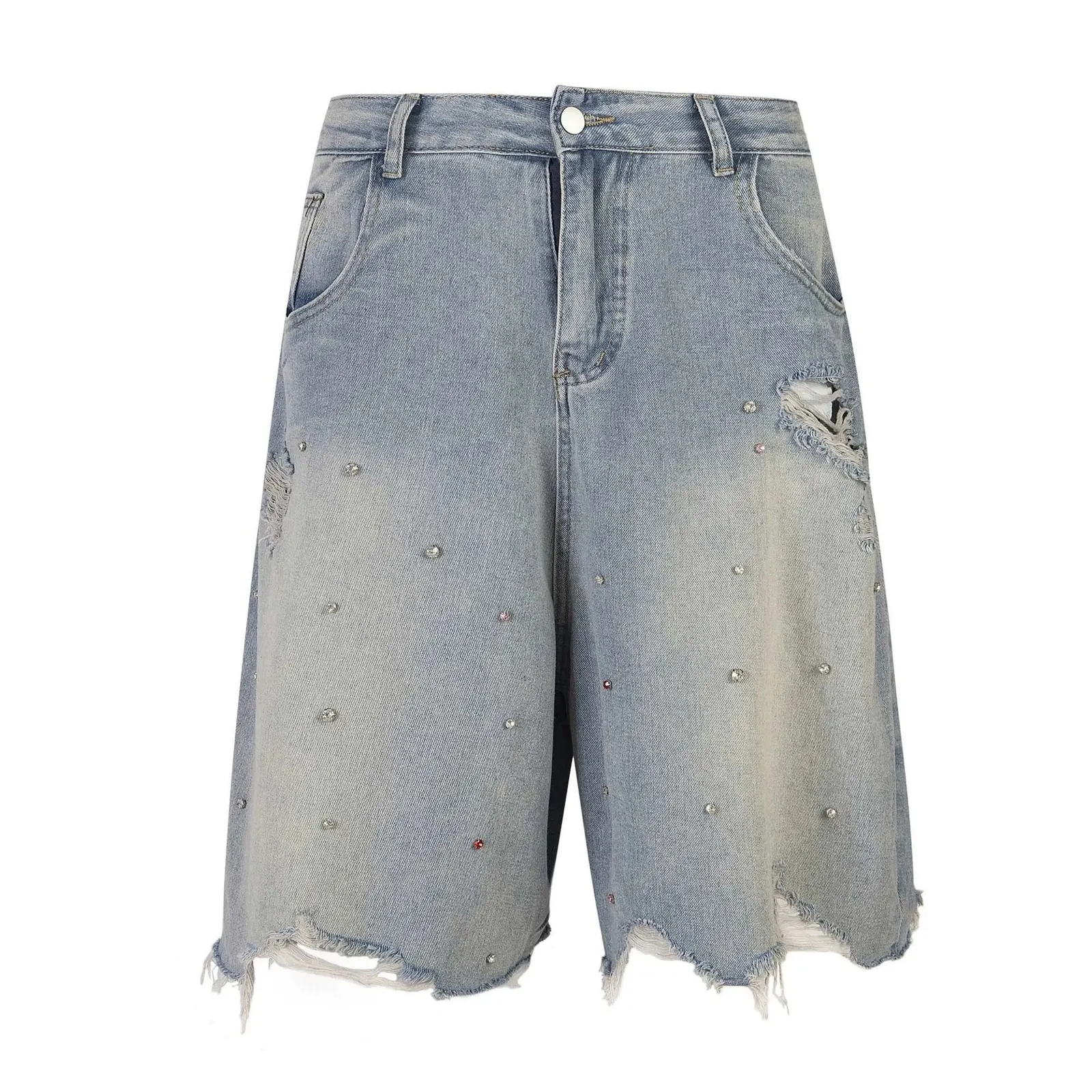 Short en jean destroy