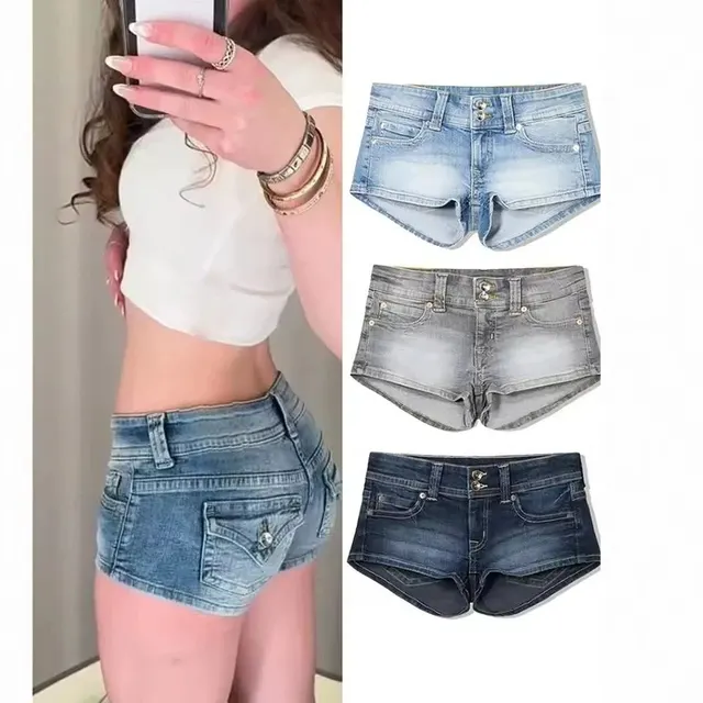Short en jean taille basse