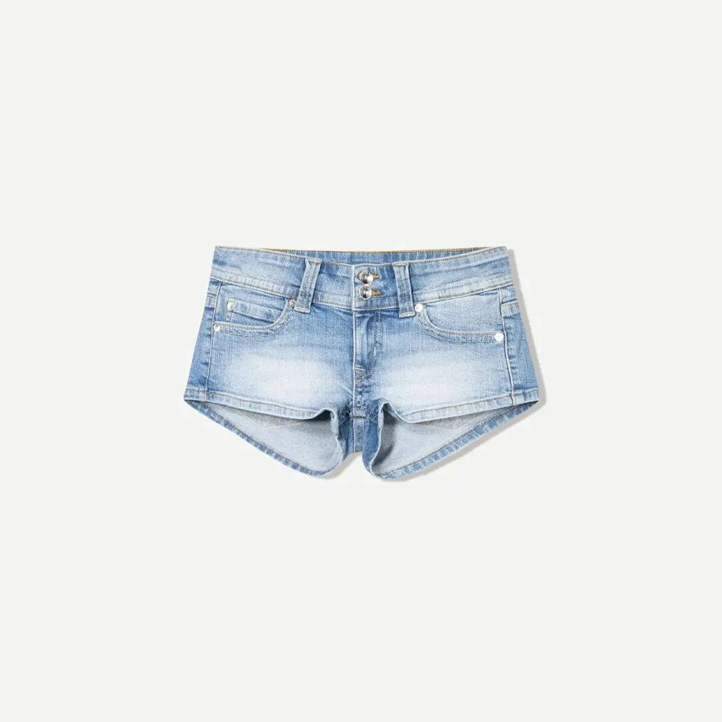 Short en jean taille basse