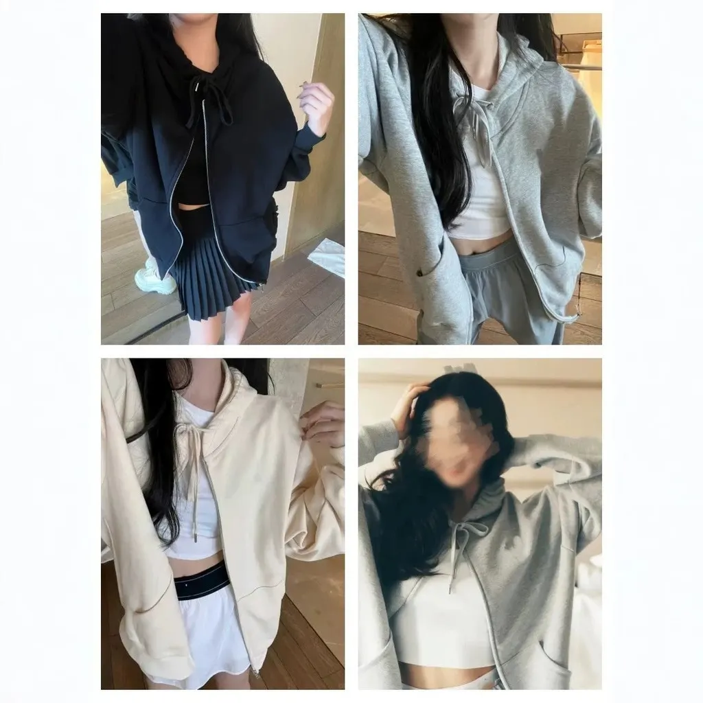 Hoodie zippé oversize