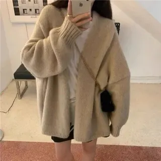 Cardigan oversize en maille