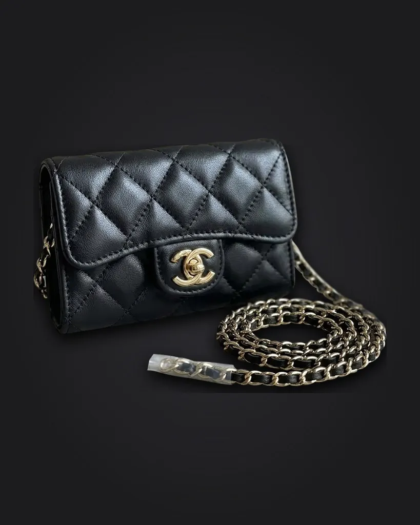 Porte-cartes Chanel à chaîne