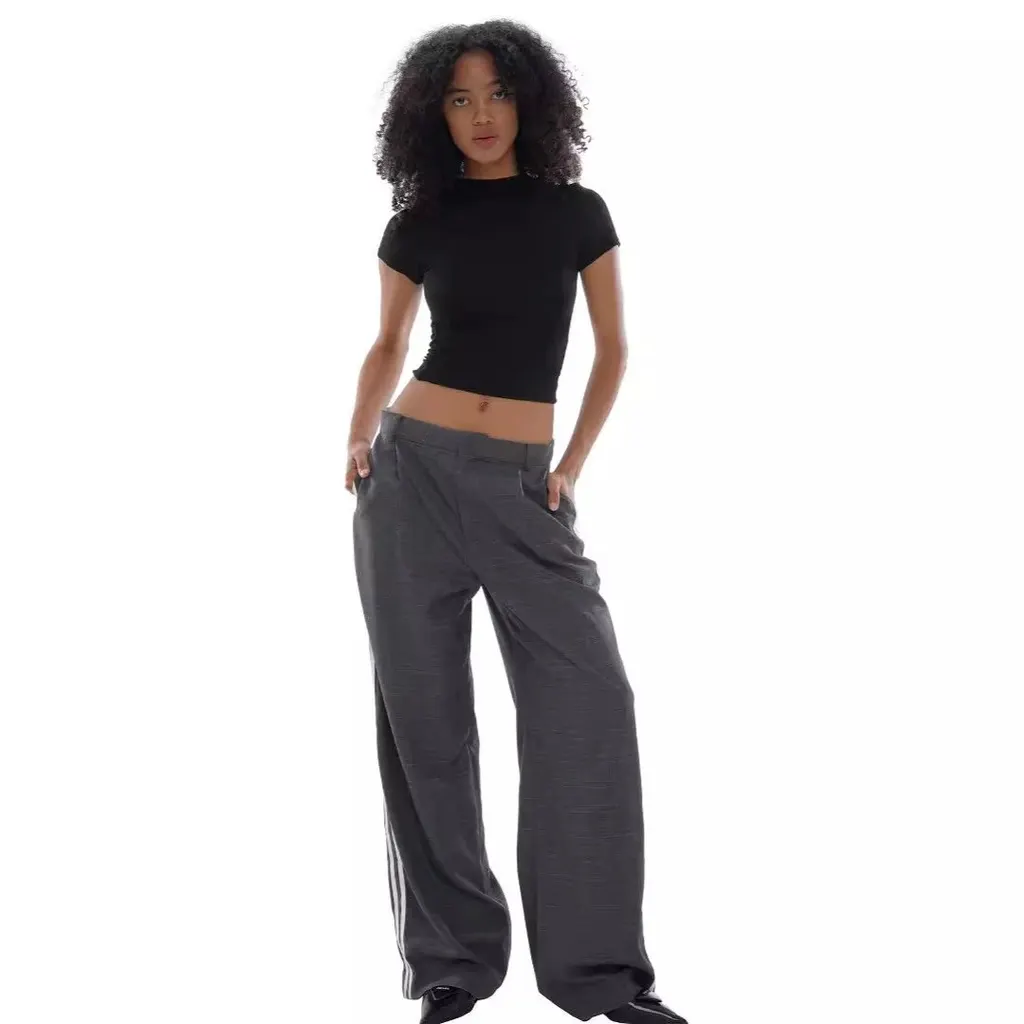 Pantalon large à bandes