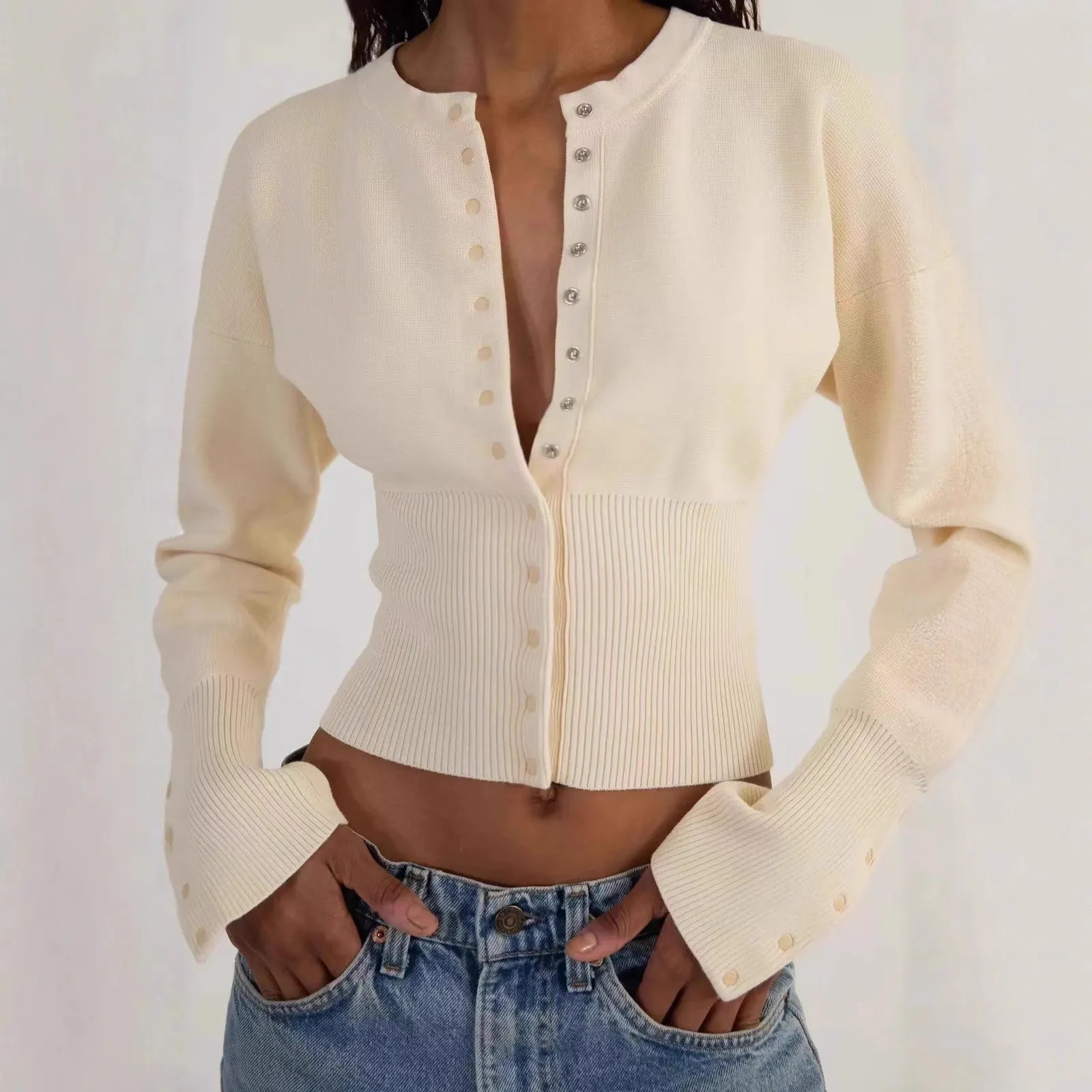 Cardigan court en maille