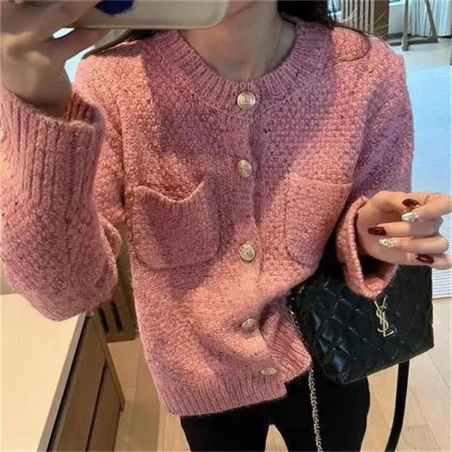 Cardigan en maille chinée