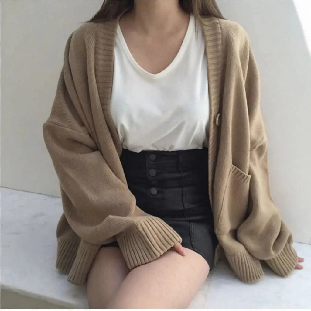 Cardigan en maille oversize