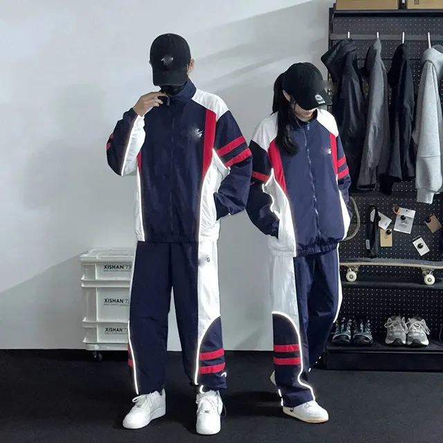 Ensemble survêtement rétro colorblock