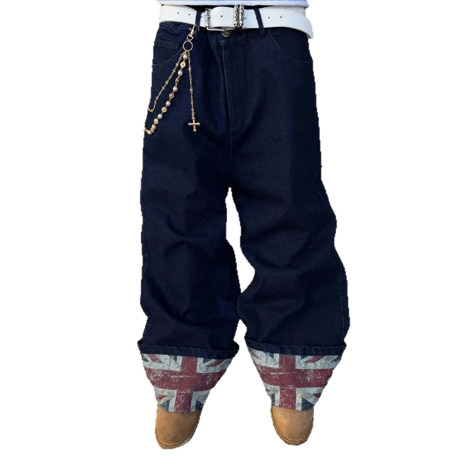 Jean baggy revers Union Jack