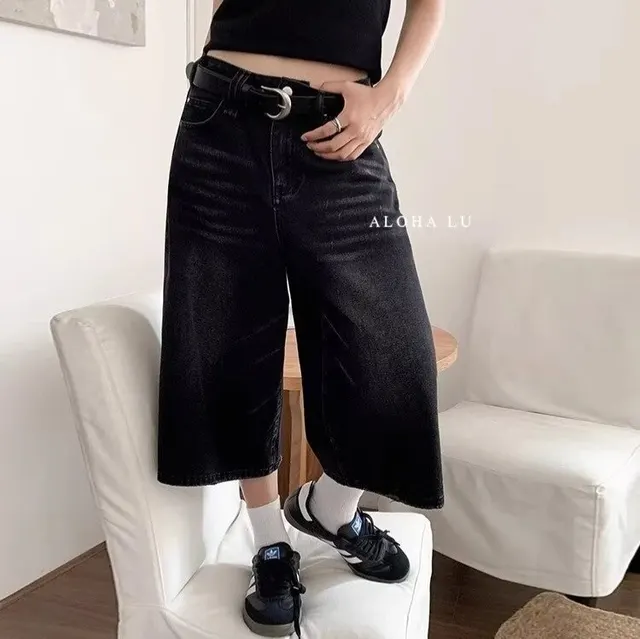 Short en jean large