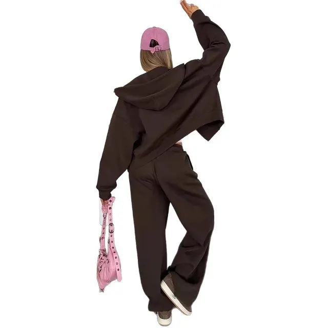 Ensemble jogging zippé capuche