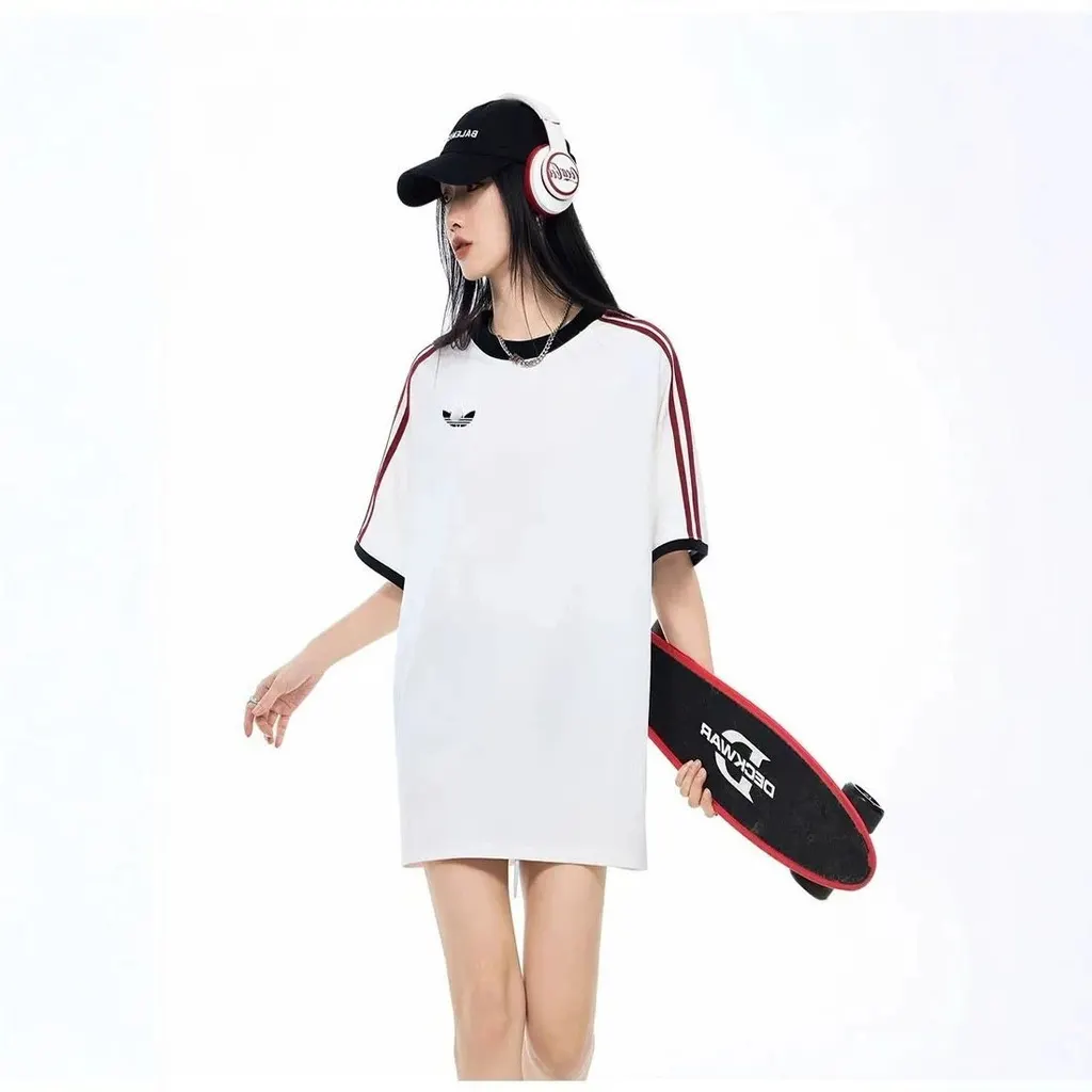 T-shirt oversize à trois bandes