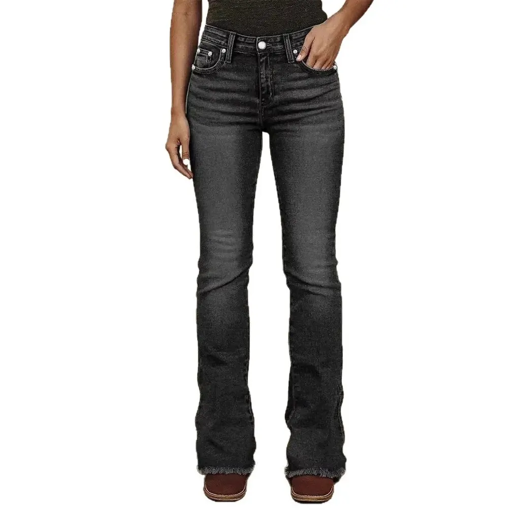 Jean bootcut ourlet frangé