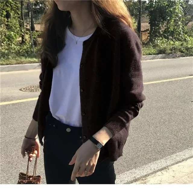 Cardigan court en maille