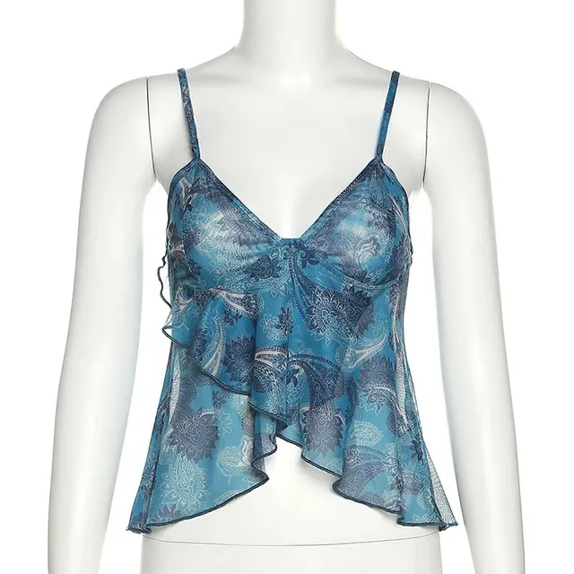 Caraco mesh imprimé paisley