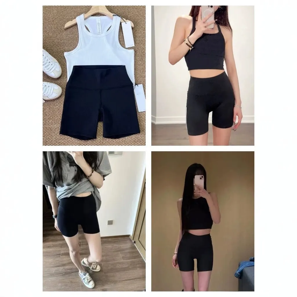 Short cycliste taille haute